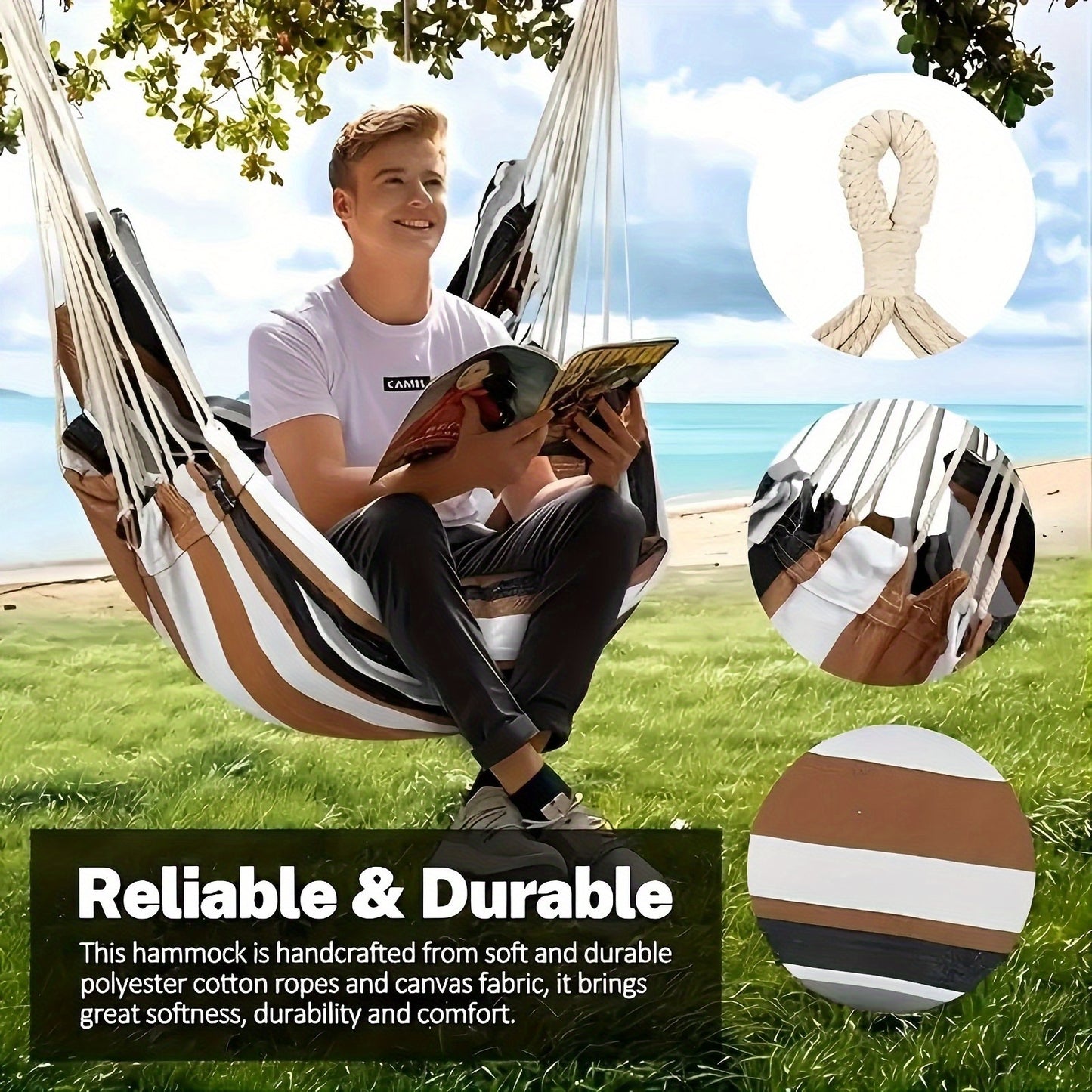 1pc Portable Outdoor Camping Tent Hammock, Hanging Swing Chair, Swing Hammock Chair, Strong Hammock Chair, Comfortable and Durable Hammock Chair, Very Suitable for Outdoor, Home, Bedroom and Yard