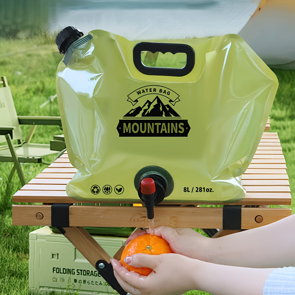 7.99L Collapsible Water Container with Spigot - Durable, Portable PE Hydration Pack for Camping, Hiking & Travel - Ideal for All-Terrain Vehicles