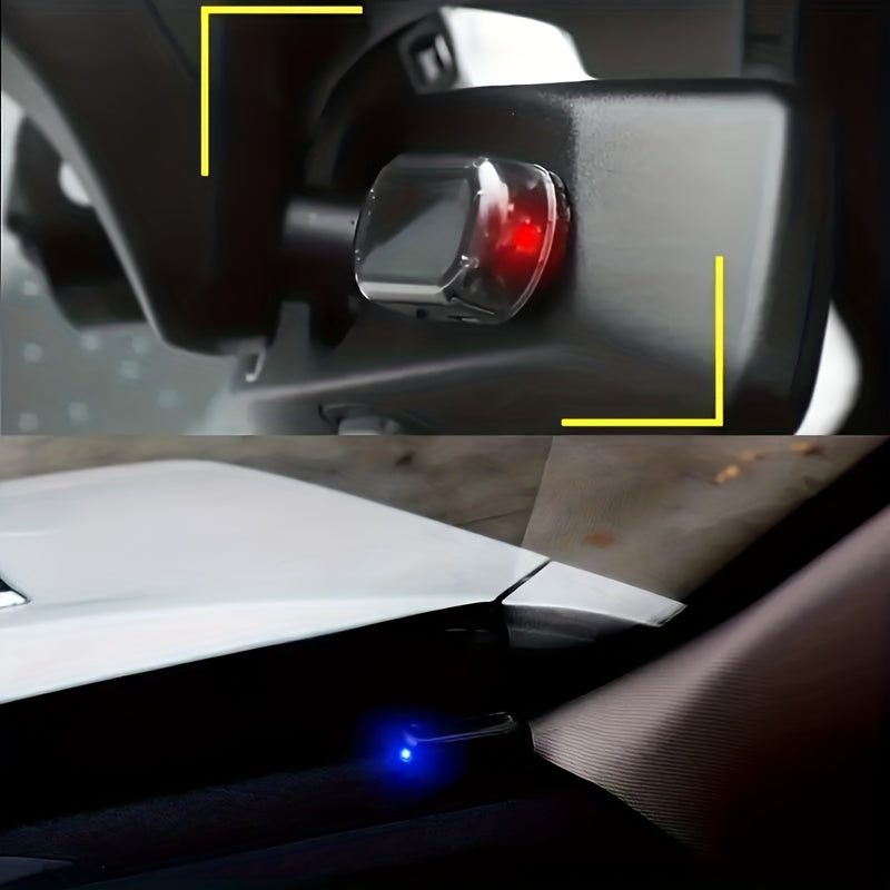 1PS/2PS Car Solar Anti-Theft Light – Decorative LED Interior Sensor Light
