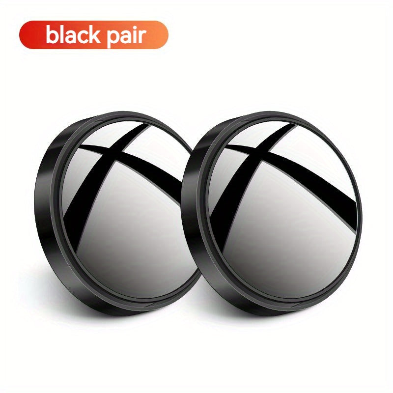 2pcs Car Rearview Mirror High-definition Round Mirror 360-degree Adjustable Blind Spot Mirror Wide-angle Mirror, Increase Child's
