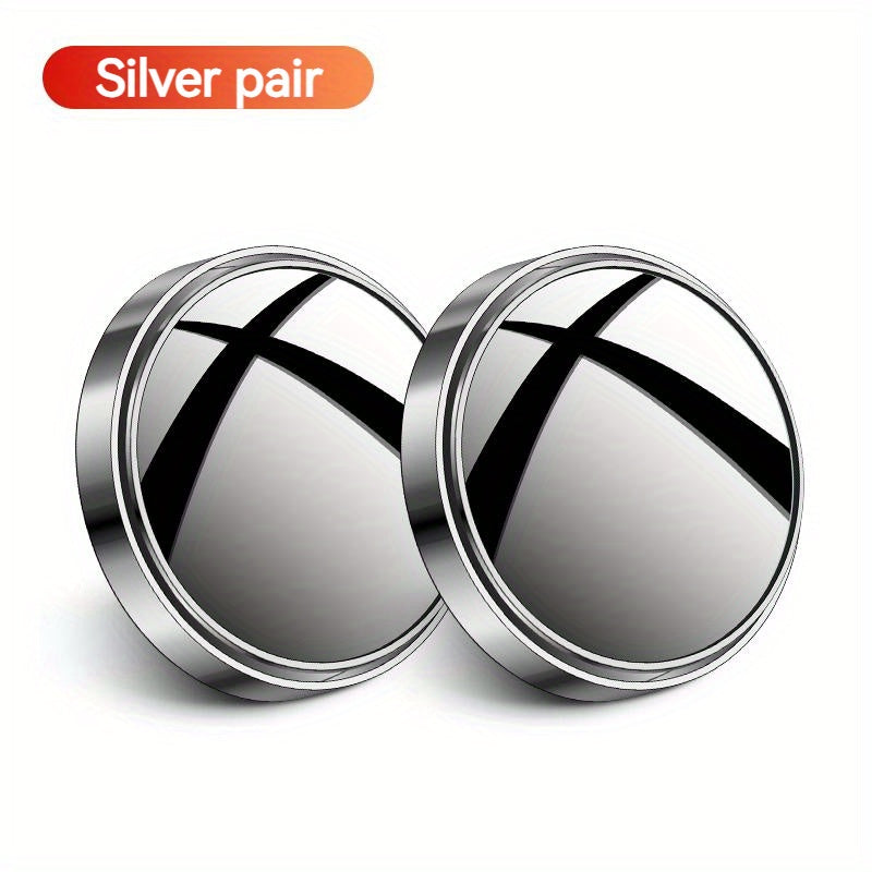 2pcs Car Rearview Mirror High-definition Round Mirror 360-degree Adjustable Blind Spot Mirror Wide-angle Mirror, Increase Child's