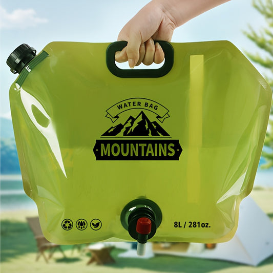 7.99L Collapsible Water Container with Spigot - Durable, Portable PE Hydration Pack for Camping, Hiking & Travel - Ideal for All-Terrain Vehicles