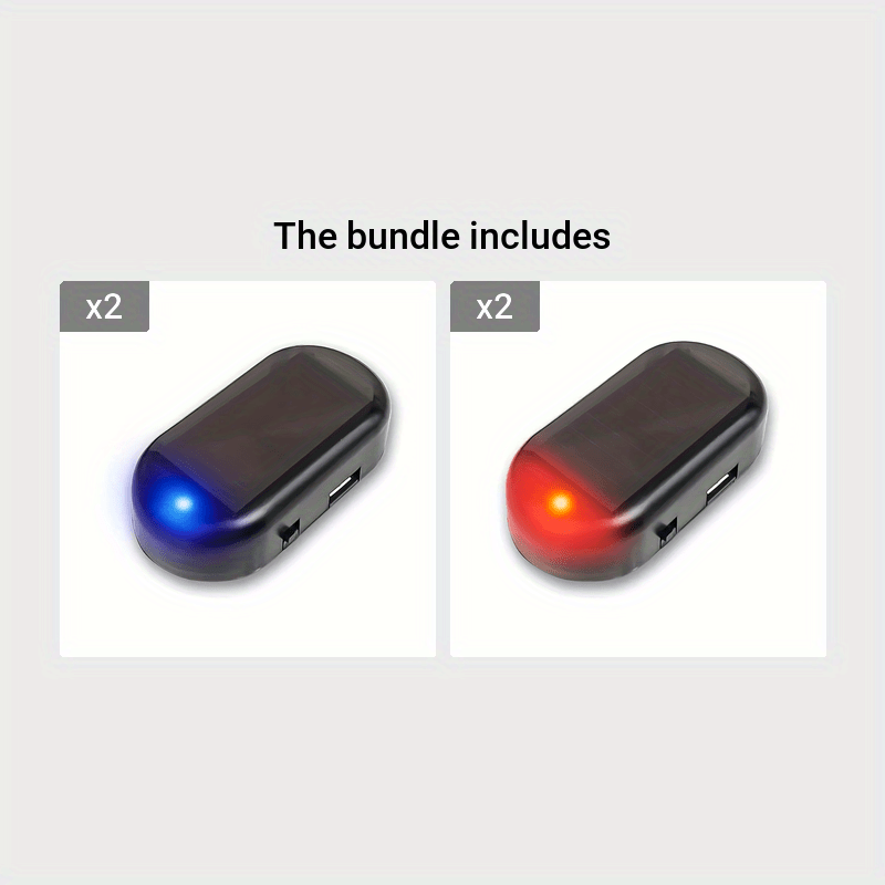 1PS/2PS Car Solar Anti-Theft Light – Decorative LED Interior Sensor Light